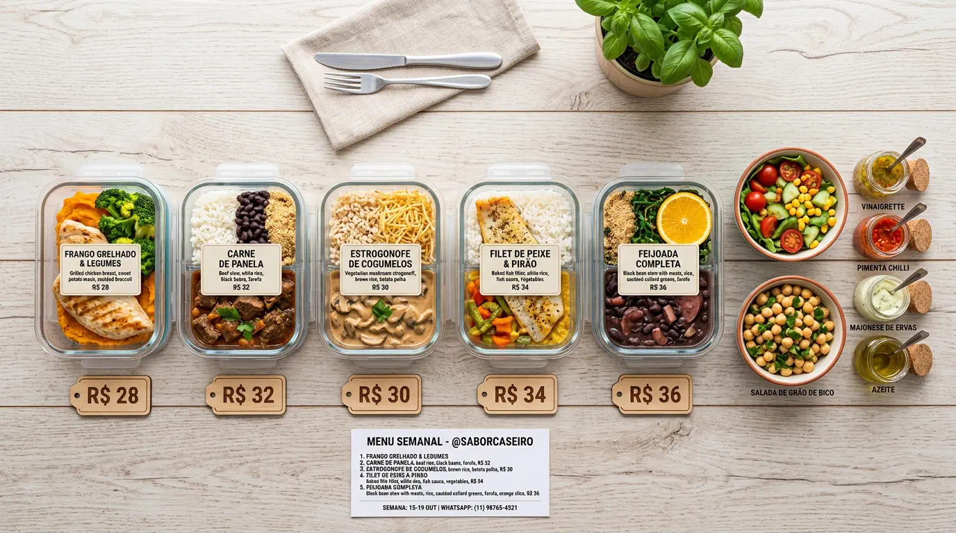 Estratégias para vender marmita todos os dias com produção organizada