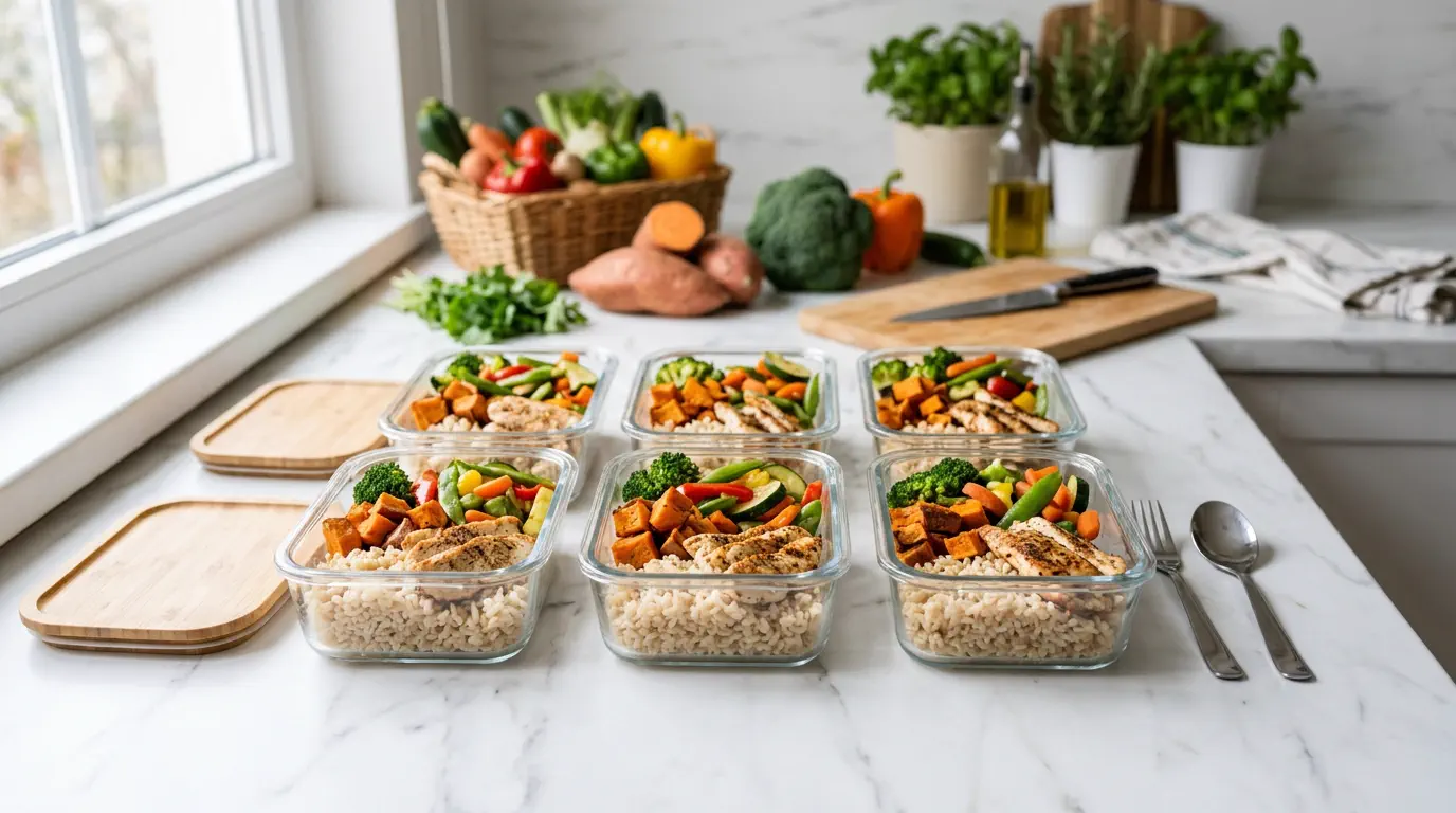 como economizar fazendo marmita fit com potes organizados e ingredientes baratos