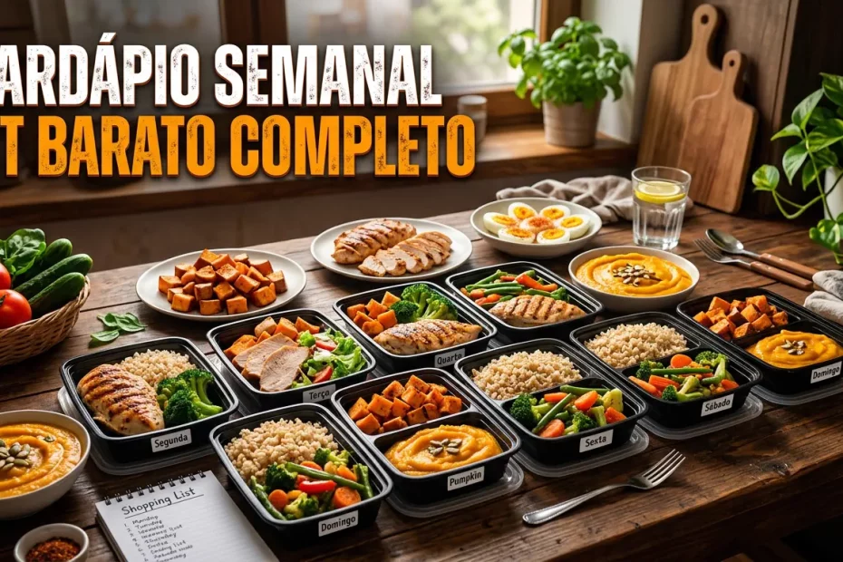 7 Dias de Cardápio Semanal Fit Barato Completo