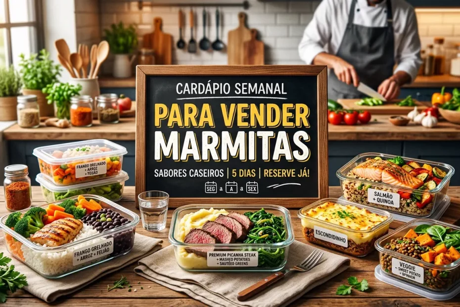 10 Ideias de Cardápio Semanal para Vender Marmitas