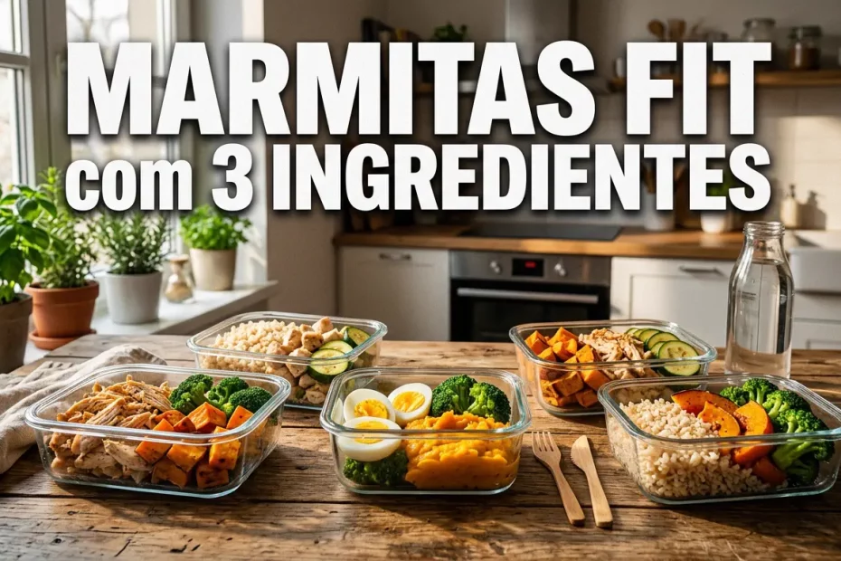 9 Marmitas Fit com 3 Ingredientes